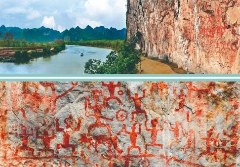 Đến với tuyến du lịch Sùng Tả, du khách có cơ hội ngắm Bức tranh đá Hoa Sơn nổi tiếng